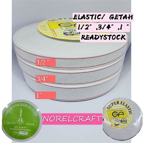 1roll 1gulung Elasticgetahgetah Pinggangelasticbandgetah Tepi