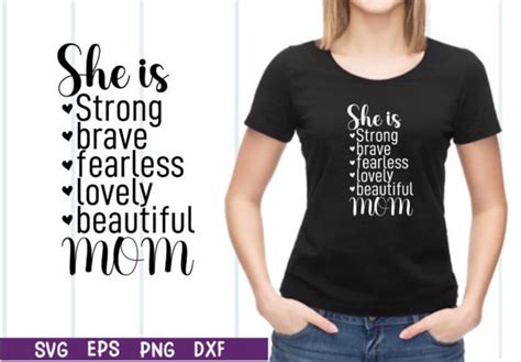 She Is Strong Brave Fearless Lovely Svg Graphic By Design Hall