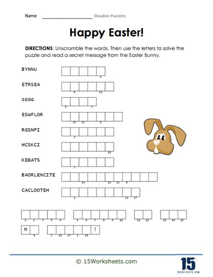 Double Puzzles Worksheets - 15 Worksheets.com