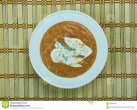 Turkish Soup With Bulgur Stock Photo Image Of Garlic 98388402