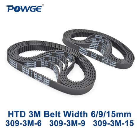 Powge Htd 309 3m Timing Belt Pitch Length 309mm Width 6mm 9mm 15mm Teeth 103 Rubber Htd3m