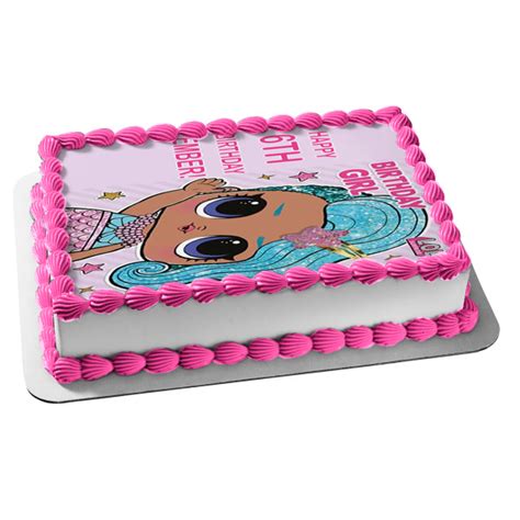 Lol Surprise Splash Queen Birthday Girl Edible Cake Topper Image Abpid A Birthday Place