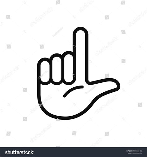 Hand Gesture Showing Letter L Loser Stock Vector (Royalty Free ...