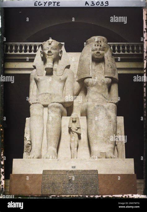 Kairo Ägypten Afrikanische Statue von Amenophis III und Tiyi im