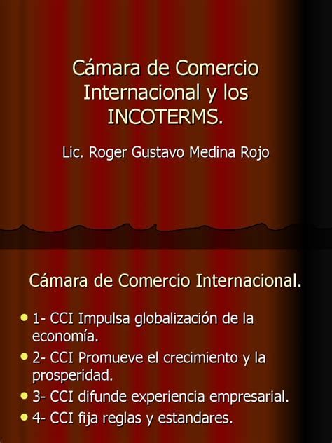 Cámara De Comercio Internacional Y Los Incoterms Pdf El Comercio