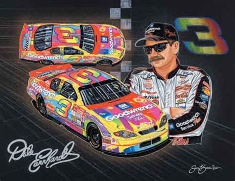 Sam Bass Artwork Of Dale Earnhardts Peter Max Paintscheme Nascar