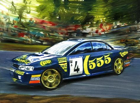 Colin McRae Subaru Impreza WRC Rally Car Art Print Poster Hand