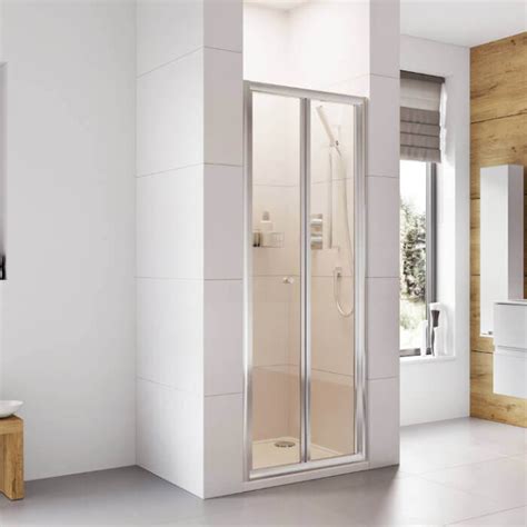 In6 Bi Fold Shower Door In Chrome 760mm Wide Cubicle