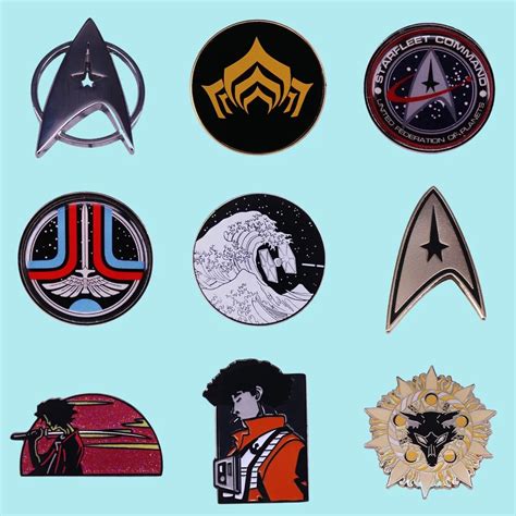 Space Trek Enamel Pins Custom Galactic Alien War Science Fiction Movie