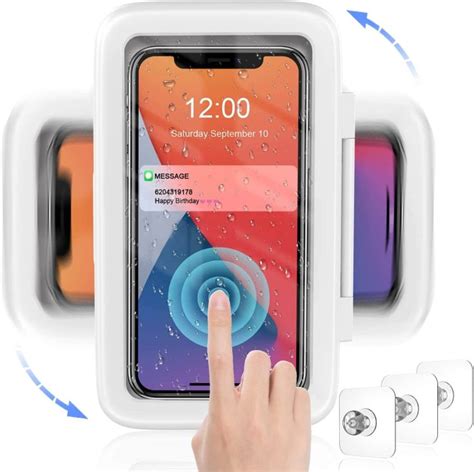 Waterproof Shower Phone Holder Living Letter Home