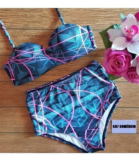 Biquíni Bikini Pin Up Hot Pant Cintura Alta Vintaje Bojo Parcelamento sem juros