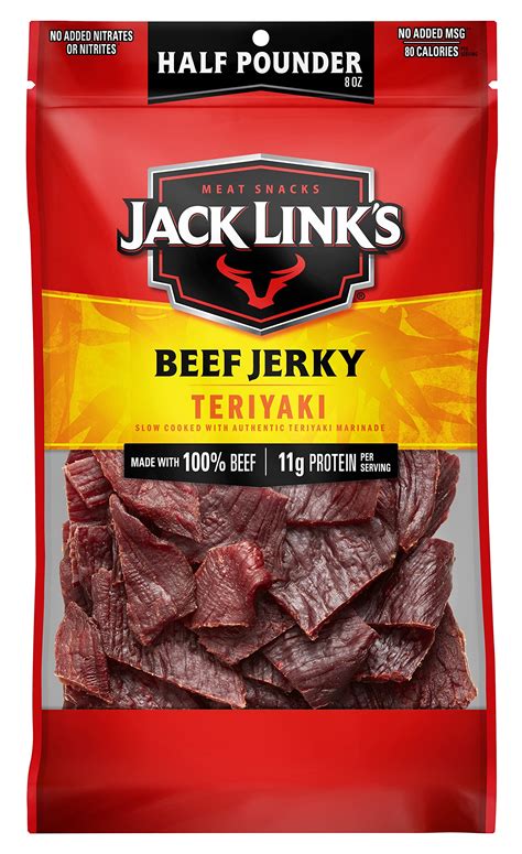 Jack Link S Teriyaki Beef Jerky Pounder Bag Protein Rich 80 Calories