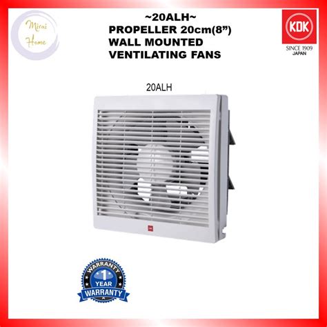 20alh Kdk Propeller 820cm Wall Mounted Ventilating Fan Shopee