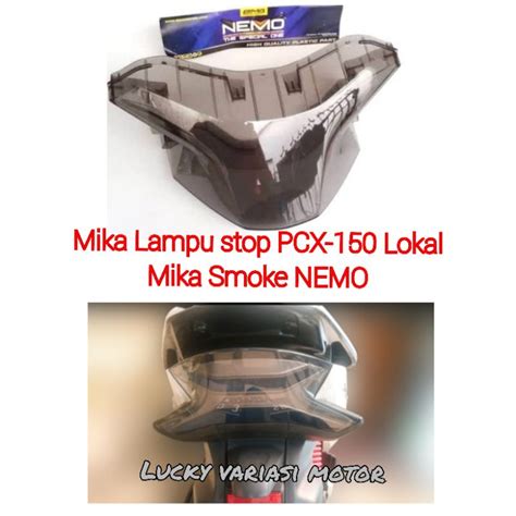 Jual Mika Lampu Stop Belakang Smoke Honda PCX 150 Lokal PCX 160 Merk