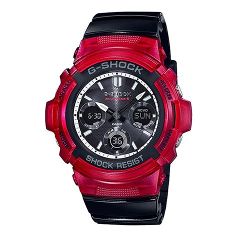 Casio G Shock นาฬิกาข้อมือผู้ชาย สายเรซิ่น รุ่น Awg M100srb 4a สีดำ