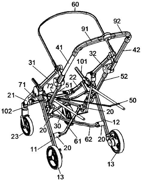 Foldable Stroller Frame Eureka Patsnap Develop Intelligence Library