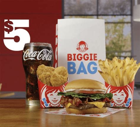 Wendys Offers Big Savings With Biggie Bag Meal Deals Starting At 5