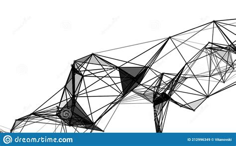 Abstract Geometric Polygonal Structure Stock Illustration