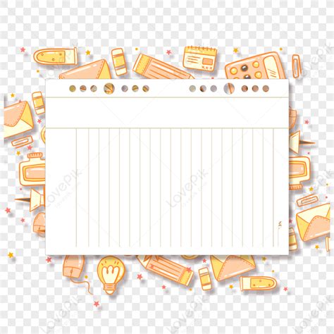 Notebook Border Stationery Education Text Advertisement Advertising PNG