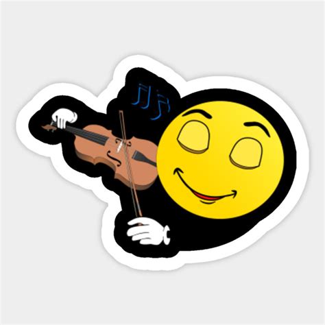 Violin Emoji - Violin - Sticker | TeePublic