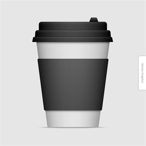 Premium Vector Vector Hot Drink Paper Cup With Mockup Sleeve Isolated On White Background