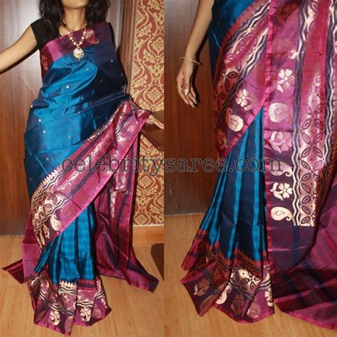 Purple And Blue Pythani Sarees Saree Blouse Patterns