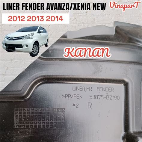 Jual Liner Fender Depan Avanza Xenia New 2012 2013 2014 Kanan Kiri