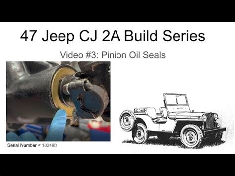 1947 Jeep CJ2a Pinion Oil Seal Install YouTube