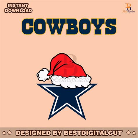 Dallas Cowboys NFL Christmas Logo SVG » Best Digital Cut