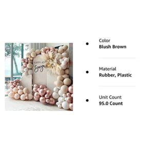 Blush Brown Balloon Garland Nude Rose Gold Double Stuffed Matte Apricot Balloon Arch Kit For