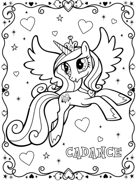 My Little Pony Coloring Pages Princess Cadence - Coloring Home