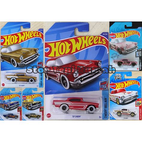 Hot Wheels 57 Chevy 1957 Chevrolet Bel Air Rod Squad Flames Shopee Malaysia