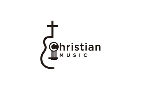 Acoustic Guitar Christian Music Logo Graphic by sore88 · Creative Fabrica