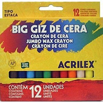 Big Giz De Cera Acrilex Redondo Cores Loja De Papelariaescolar