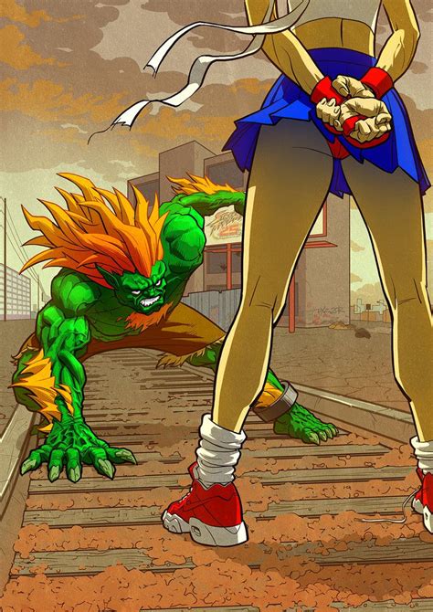 Sakura Vs Blanka By Straightedge On Deviantart Street Fighter