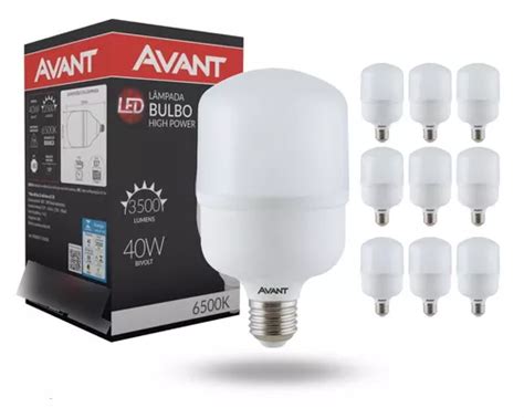 Kit 10 Lâmpadas Led Bulbo 40w Alta Potencia E27 Branco Frio Cor da luz