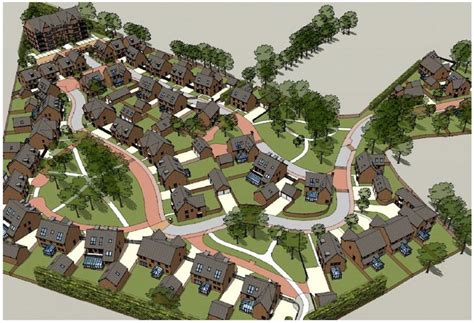 Housing Layout Based On Essex Design Guide Principles Layout Country