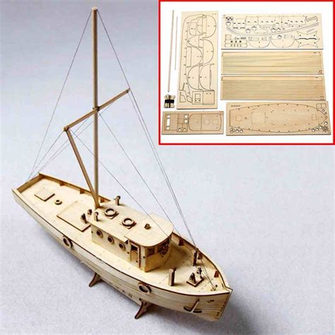 New Wooden Sailing Boat Model DIY Kits 1/50 Scale Ship Assembly ...