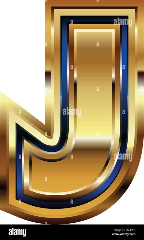 Golden Font Illustration Letter J Stock Vector Image Art Alamy