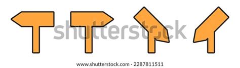 Vector Set Road Signs Arrows Pointers Stock Vector (Royalty Free ...