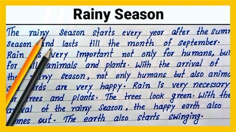 Rainy Season English Paragraph Easy English Essay On Rainy Season