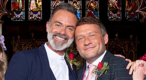 Coronation Street's Daniel Brocklebank reacts to first gay wedding