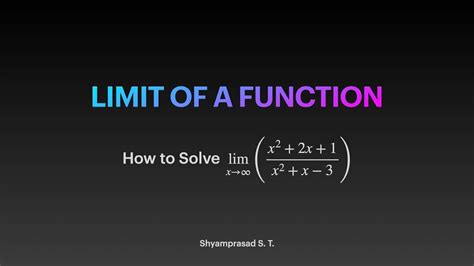 How To Find Out The Limit Of A Function When X Tends To Infinity