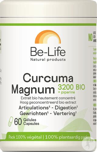 Be Life Curcuma 3200 Magnum Piperine Bio 60 Capsules Newpharma