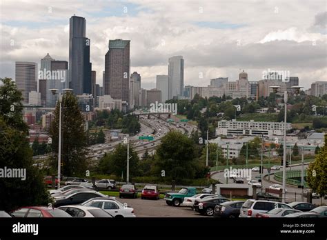 Seattle, USA, view over downtown Stock Photo - Alamy