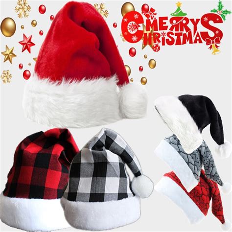 Gorro De Navidad Para Ni Os Y Adultos Gorro De Felpa De Pap Noel Para