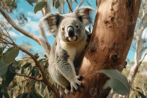 Adorable Koala on eucalyptus tree 26781411 Stock Photo at Vecteezy