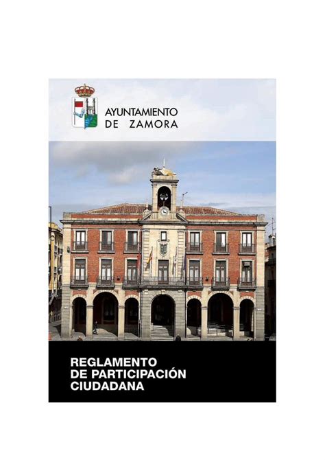 Pdf Reglamento De ParticipaciÓn Ciudadana Zamora De · La