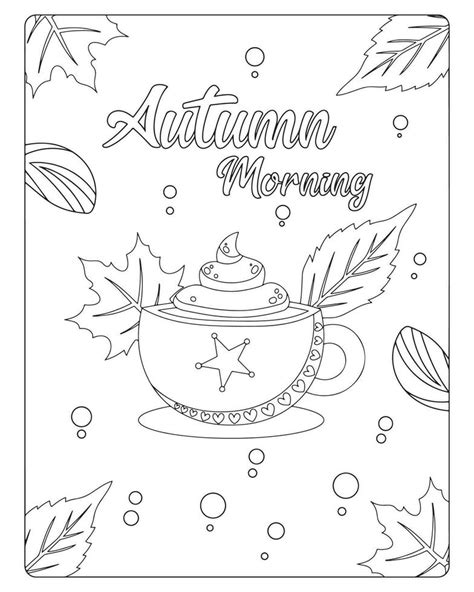 Autumn Coloring Pages for kids 25880416 Vector Art at Vecteezy