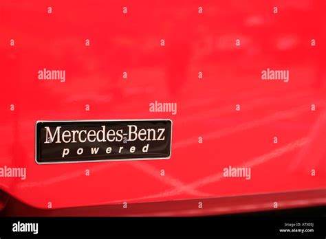 Mercedes Benz Powered logo on an American built truck Stock Photo - Alamy